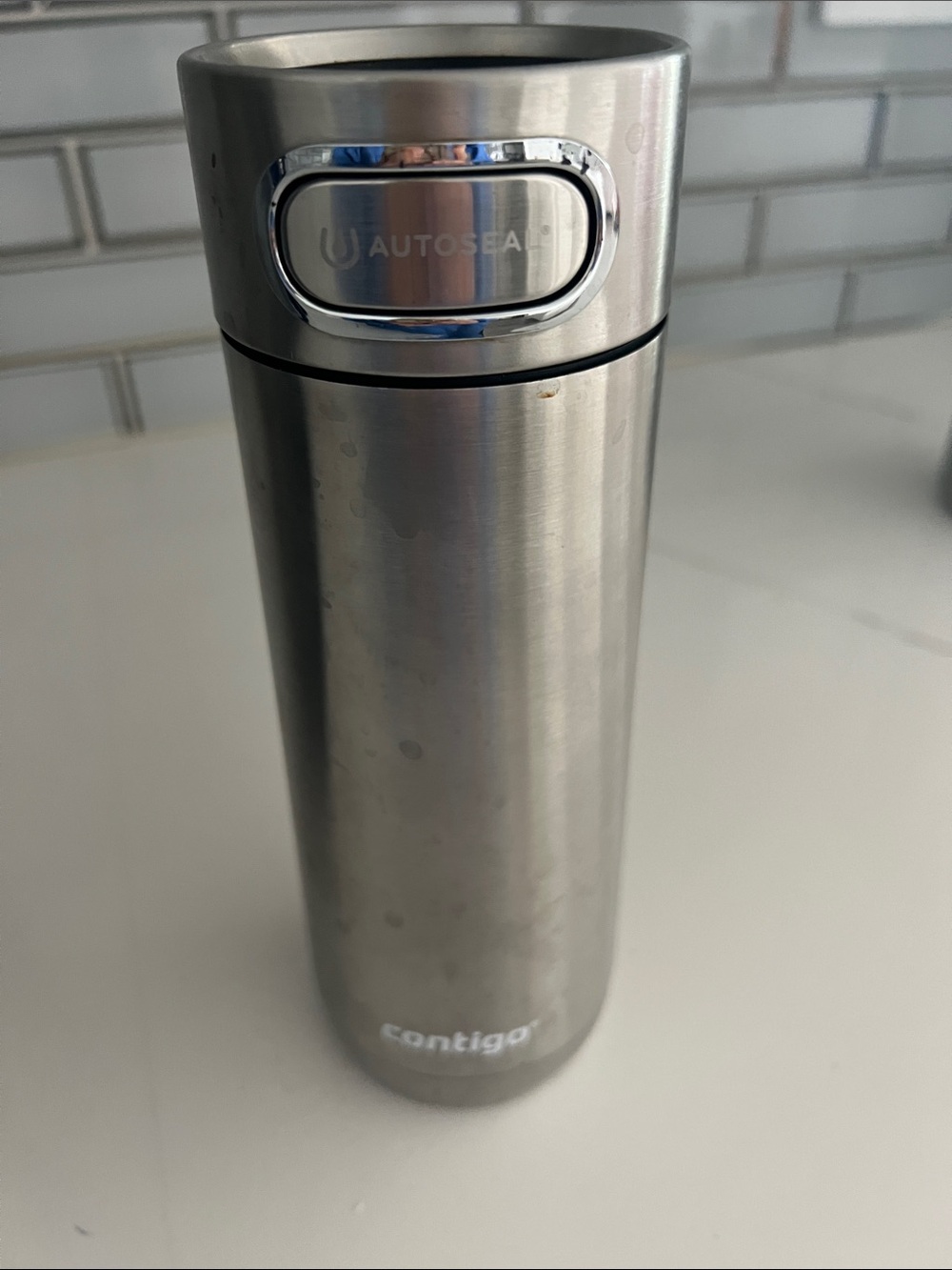 Contigo Stainless Travel Bottle in Brushed Silver used 2 times